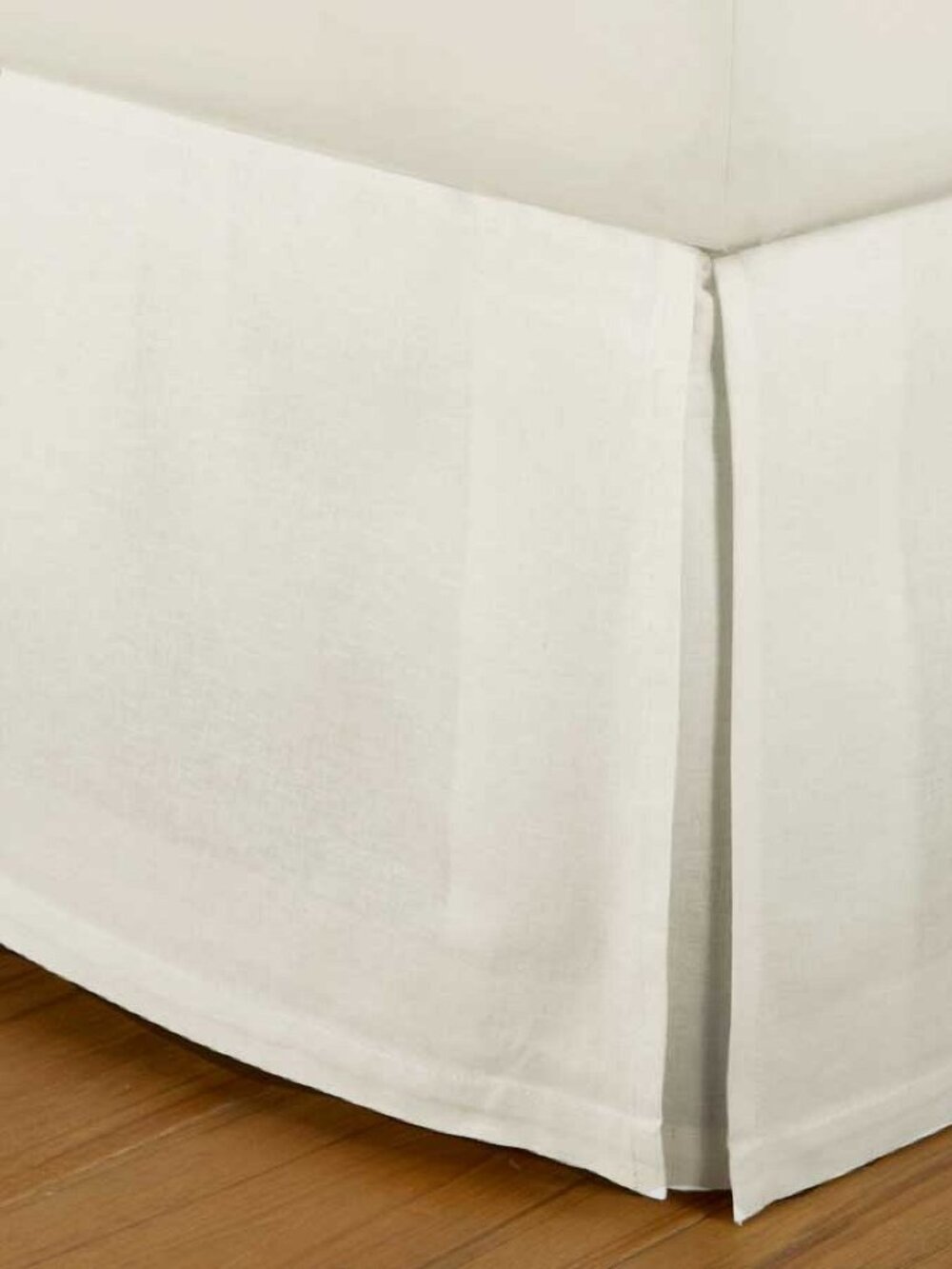 Pottery Barn Essential Linen Cotton Bed Skirt in Classic Ivory Twin / XL NEW